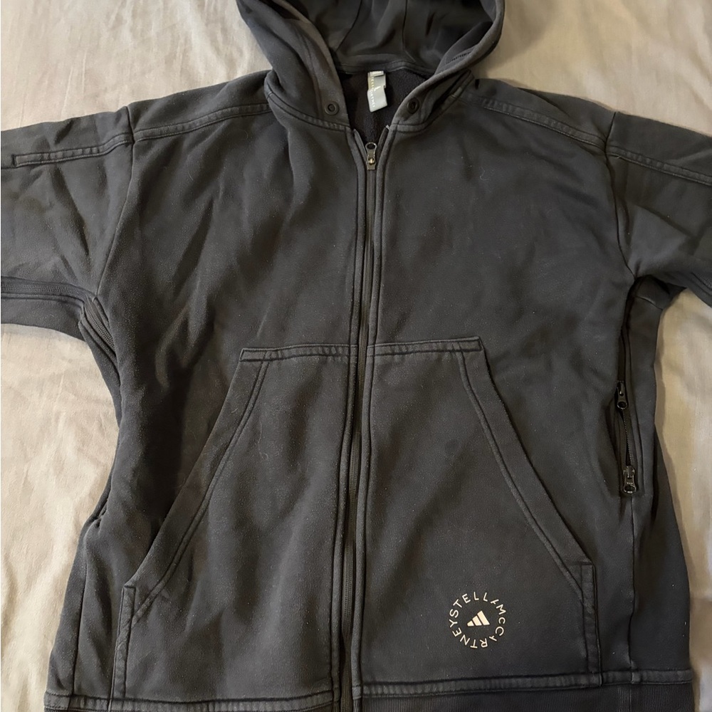 Stella McCartney Black Zip-Up Hoodie Jacket